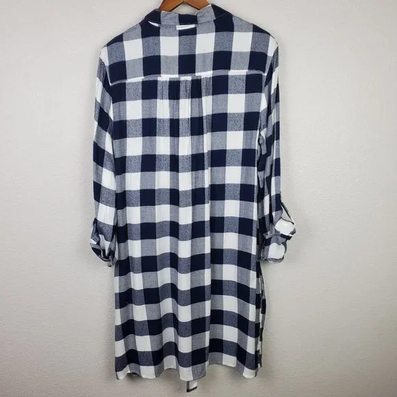 Crown & Ivy Long Sleeve Gingham Shirt Dress - Picture 7 of 8